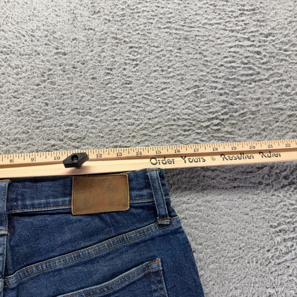 J.Crew 770 Jeans Mens 30x30 Blue Cotton Denim Straight Faded Whiskered Stretch